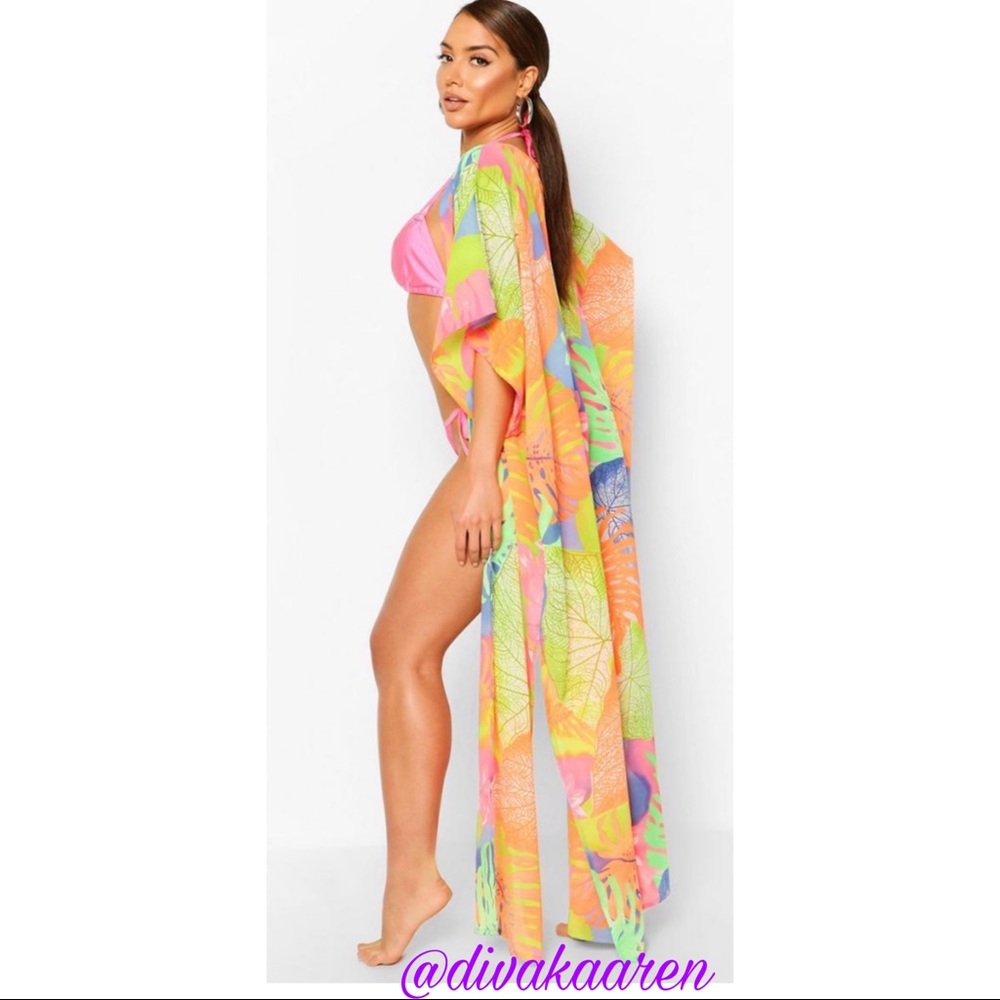 Vibrant Kimono | Beach/Pool Cover up Duster Dress
